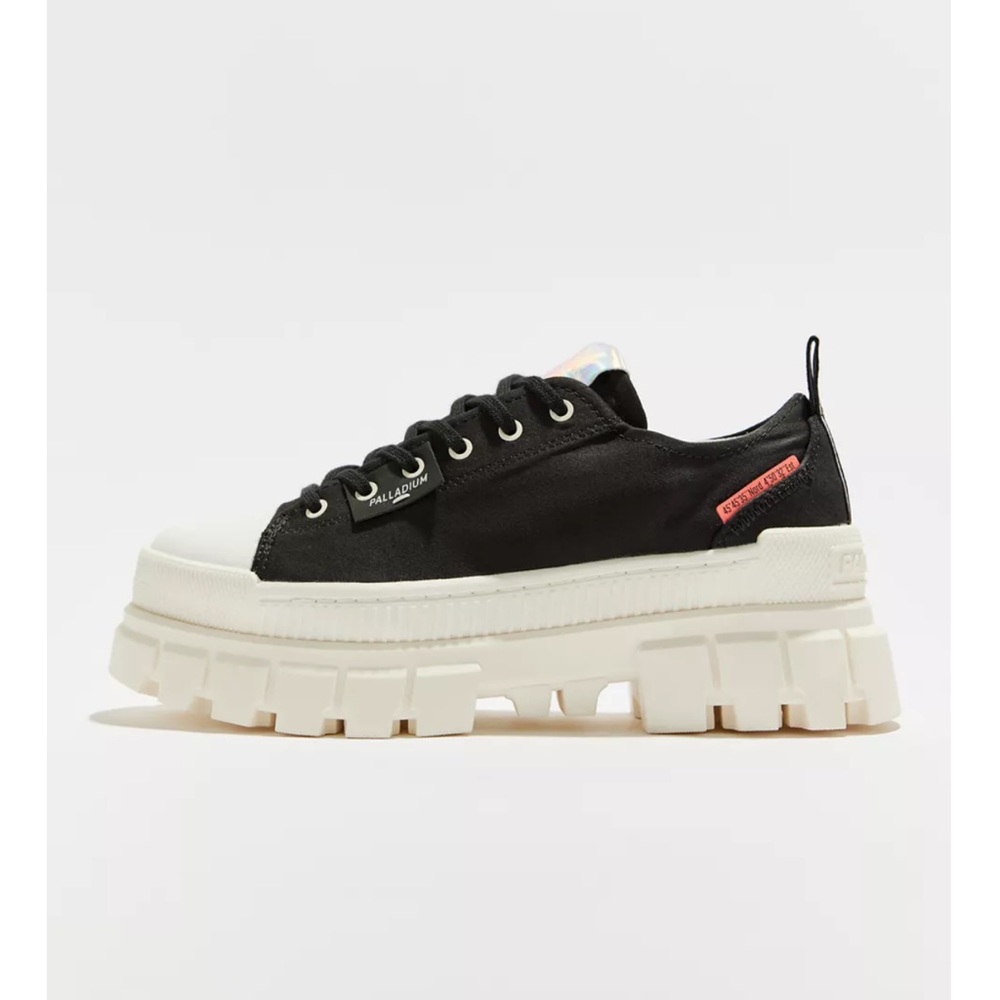 Palladium Black And White Platform Sneakers